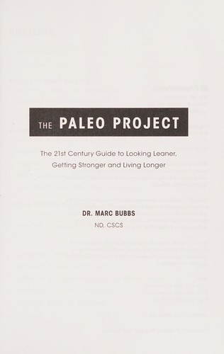 Cover for The Paleo Project
