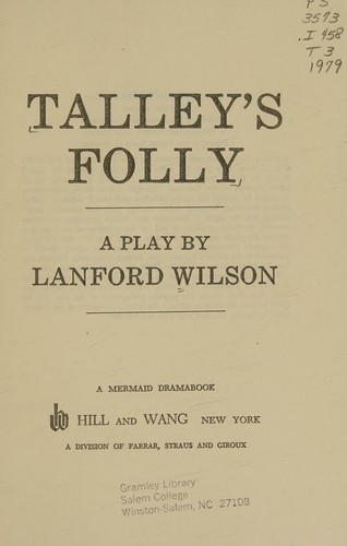Cover for Talleys Folly