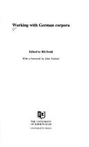 Cover for Working with German corpora