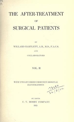 Cover for after-treatment of surgical patients.