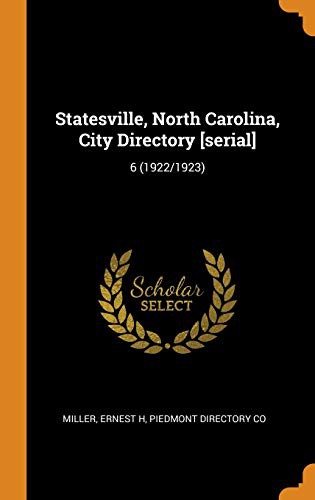 Cover for Statesville, North Carolina, City Directory [serial]