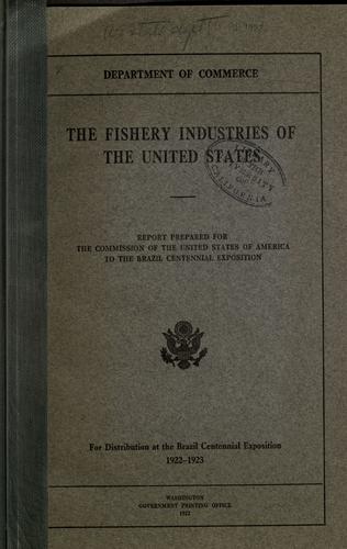 Cover for The fishery industries of the United States.