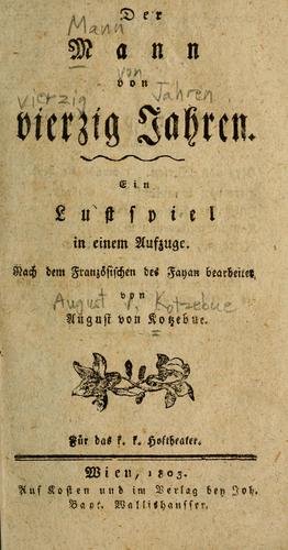 Cover for Der Mann von vierzig Jahren
