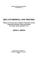 Cover for Two late Medieval love treatises
