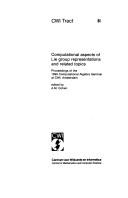 Cover for Computational aspects of Lie group representations and related topics