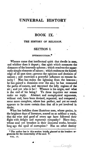Cover for An Universal History: In Twenty-four Volumes