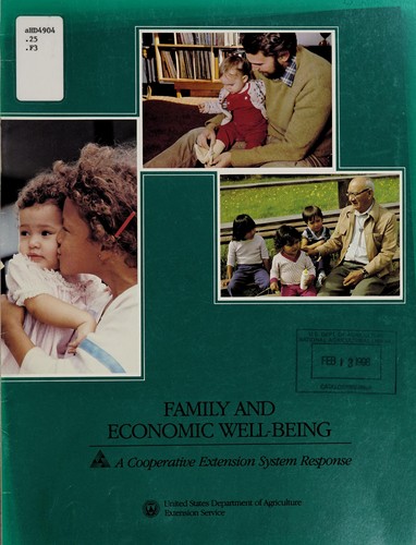 Cover for Family and economic well-being