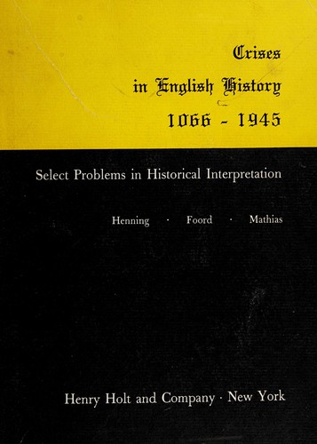 Cover for Crises in English history, 1066-1945