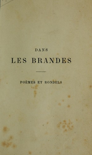 Cover for Dans les brandes
