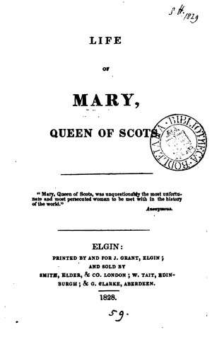 Cover for Life of Mary, queen of Scots [by J. Grant].