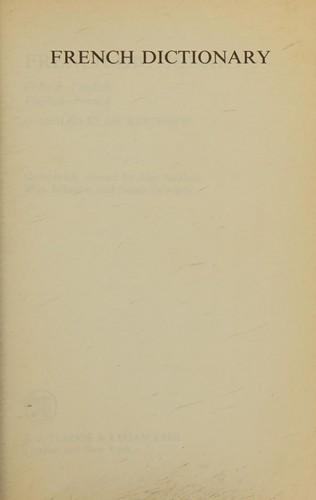 Cover for French dictionary