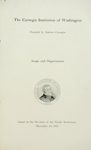 Cover for Scope and organization