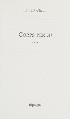 Cover for Corps perdu