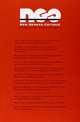 Cover for Nazi-Looted Art and Its Legacies