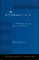 Cover for The importance of us