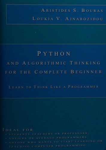 Cover for Python and algorithmic thinking for the complete beginner
