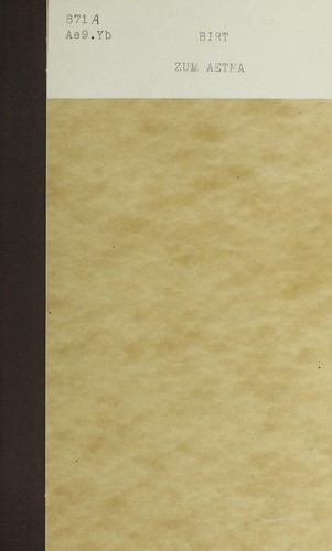 Cover for Zum Aetna