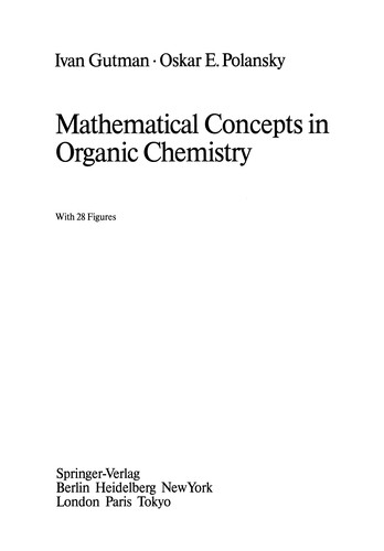 Cover for Mathematical Concepts in Organic Chemistry