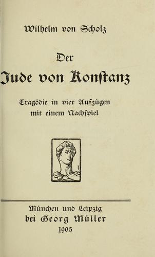 Cover for Der Jude von Konstanz