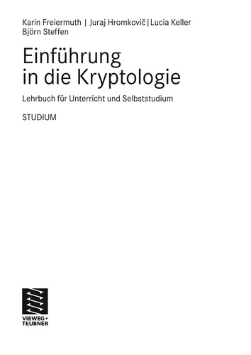 Cover for Einführung in die Kryptologie