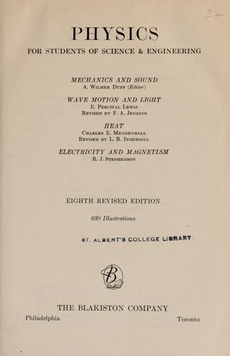 Cover for Physics for students of science & engineering