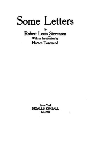 Cover for Some letters
