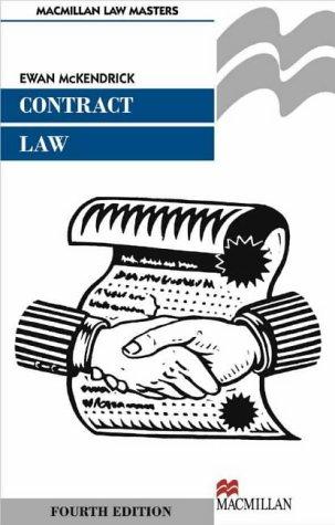 Cover for Contract Law (Palgrave Law Masters)
