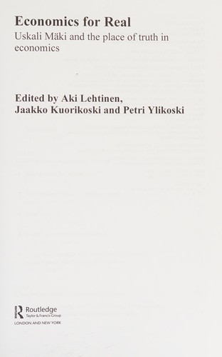 Cover for Economics for real