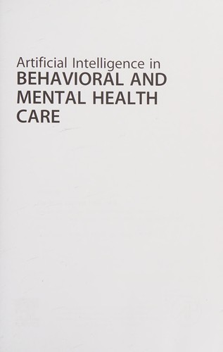 Cover for Artificial Intelligence in Behavioral and Mental Health Care