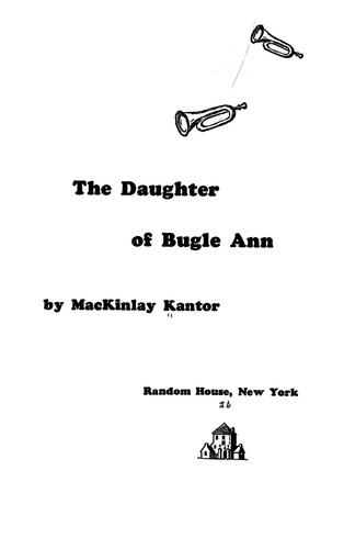 Cover for The daughter of Bugle Ann