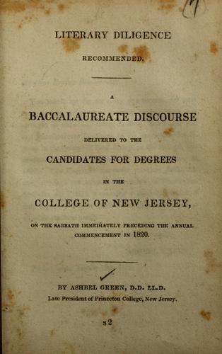 Cover for Literary diligence recommended