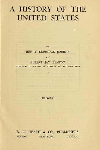 Cover for A history of the United States