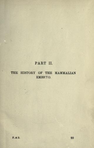 Cover for elements of embryology