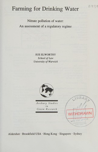 Cover for Farming for Drinking Water: Nitrate Pollution of Water 