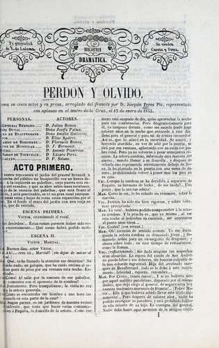 Cover for Perdón y olvido