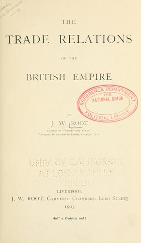 Cover for The trade relations of the British empire