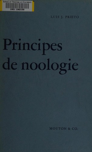 Cover for Principe de Noologie