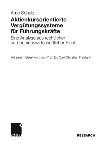 Cover for Aktienkursorientierte Vergu tungssysteme fu r Fu hrungskra fte