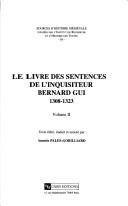 Cover for Le livre des sentences de l'inquisiteur Bernard Gui