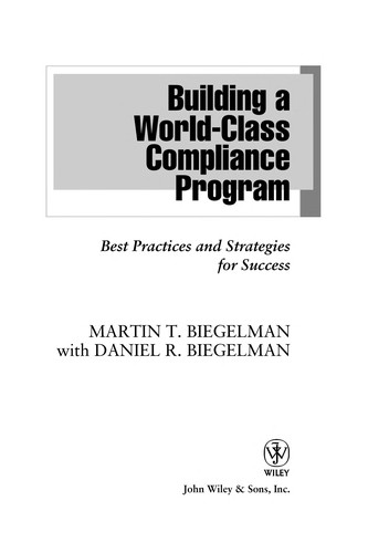 Cover for Building a world-class compliance program