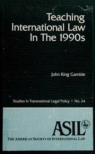Cover for Teaching international law in the 1990s