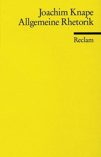 Cover for Allgemeine Rhetorik