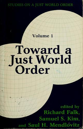 Cover for Toward a just world order