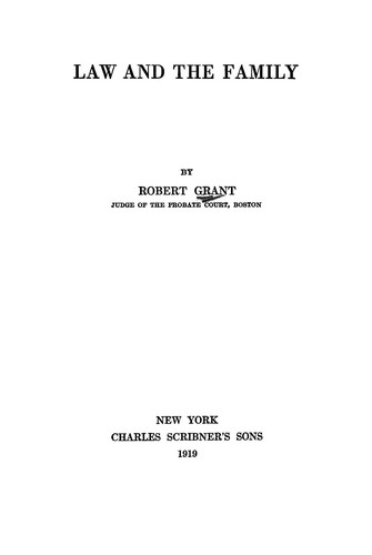 Cover for Law and the family