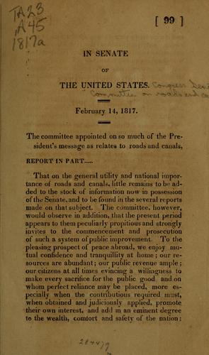 Cover for [Report, in part, of]