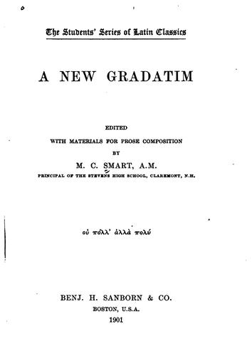 Cover for A New Gradatim