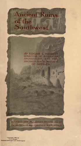 Cover for Ancient ruins of the Southwest