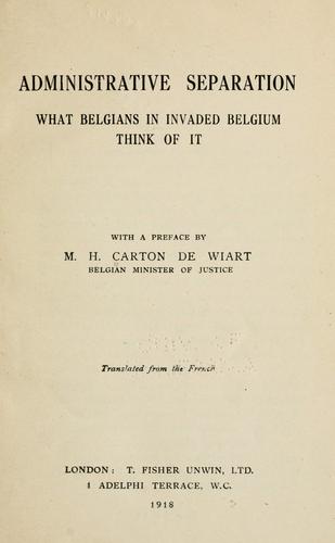Cover for Administrative separation