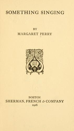 Cover for Something singing