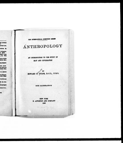 Cover for Anthropology